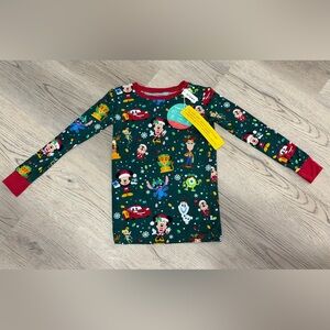 NEW Little Sleepies DISNEY CHRISTMAS PARADE Pajama Shirt Top Bamboo Pixar -7/8